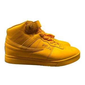 Fila Vulc 13 Tonal High Top Sneakers Men's Size 9 Yellow Strap‎ Lace Up Athletic